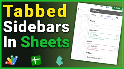 featured image thumbnail for post Adding a Custom Sidebar w/ Tabs to Google Sheets