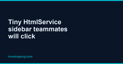 featured image thumbnail for post Build a tiny HtmlService sidebar your teammates will actually click