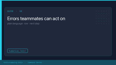 featured image thumbnail for post Give non-technical teammates errors they can act on