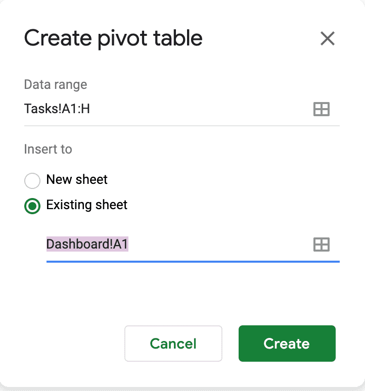 createPivotTable