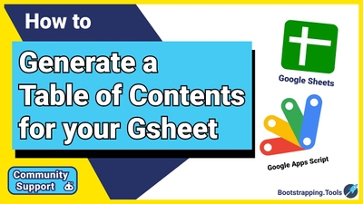 featured image thumbnail for post Programmatically Generate a Google Sheets Table of Contents