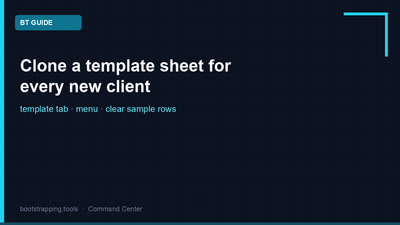 featured image thumbnail for post Clone a template sheet for every new client