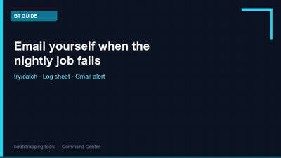 featured image thumbnail for post Email yourself when the nightly job fails